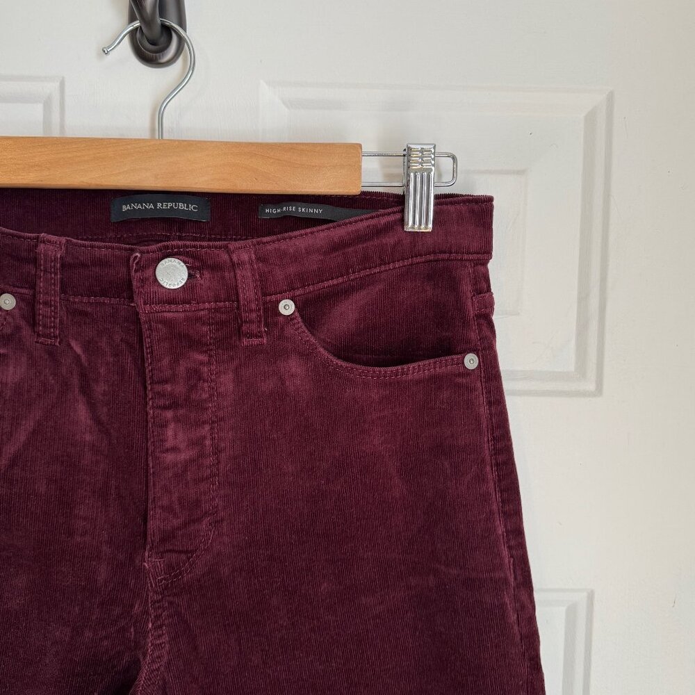 Banana Republic Burgundy Corduroy Skinny Jeans | 28L